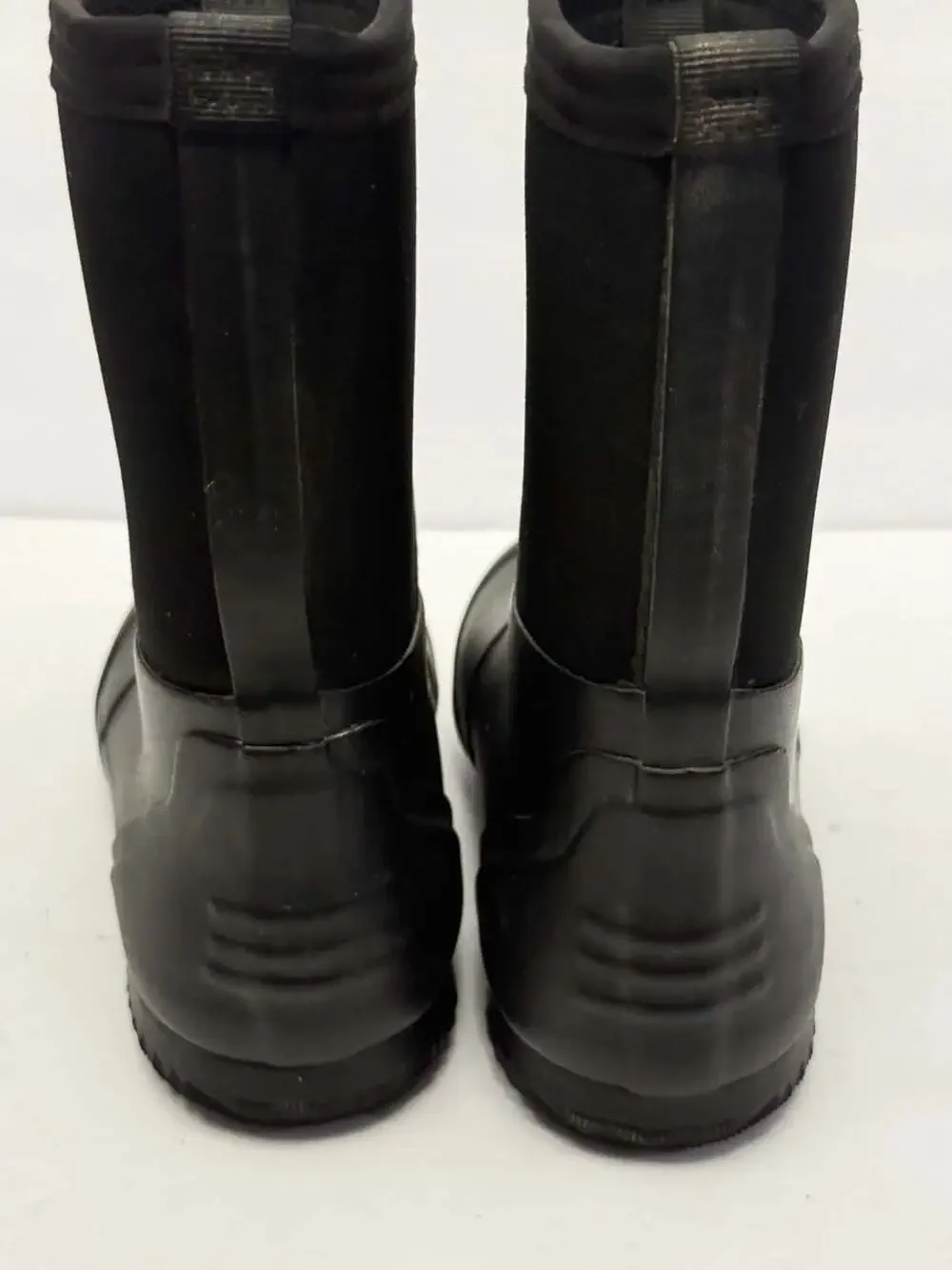 Ozark Trail Black Chore Rain Boots Water Resistant Big Kids Youth Size 6